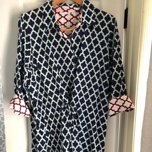 Geometric print cover up